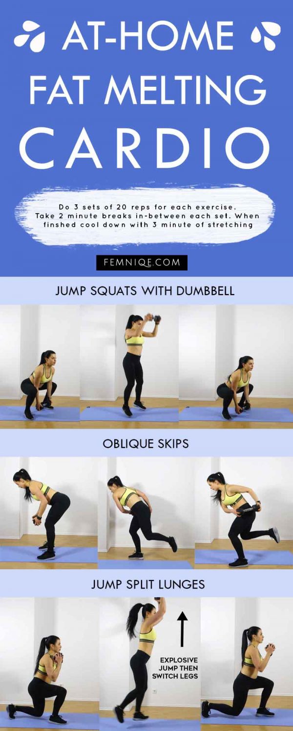 Cardio Without Running Workouts: These 3 Moves Obliterate Fat! - Femniqe