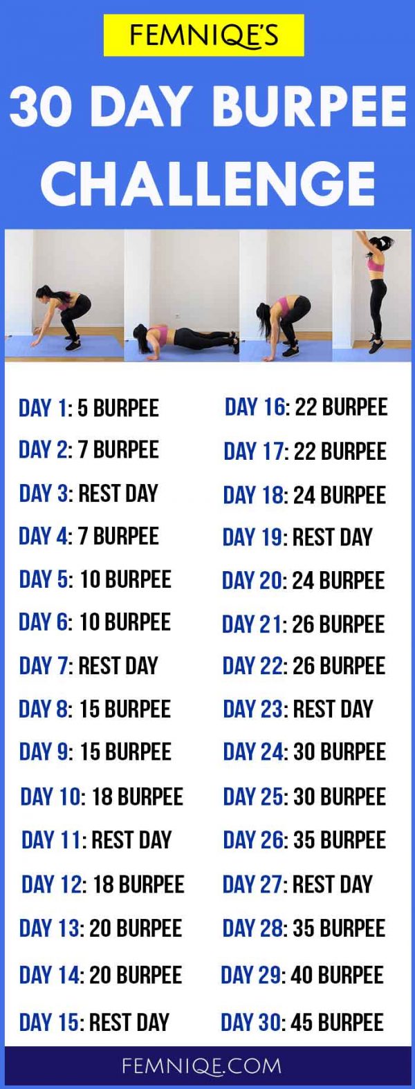 30 Day Burpee Challenge The Fat Burning Machine Femniqe 30 Day Burpee Challenge The Fat Burning Machine Femniqe