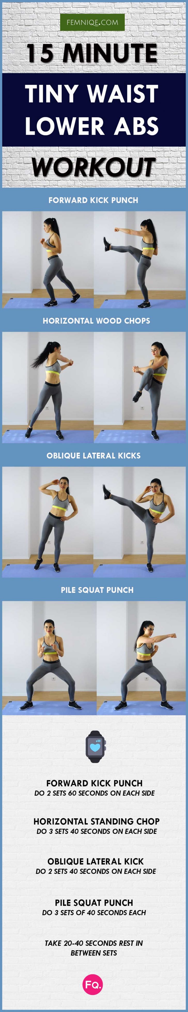 Tiny Waist Workout: 15 Minutes To A Smaller Midsection (No Jumping) - Femniqe