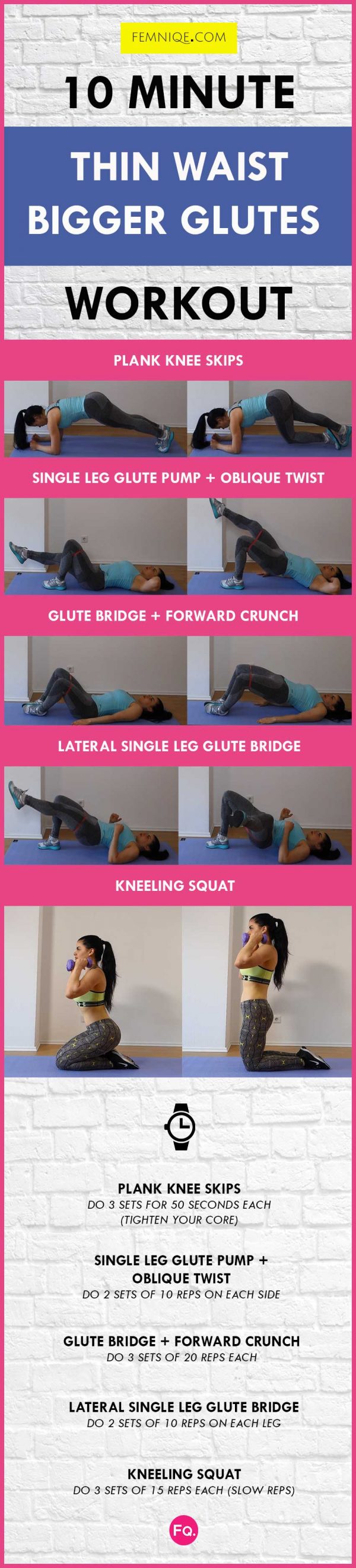 Glutes Workout For Mass 10 Minutes To A Bigger Butt (Shrink Waist Too