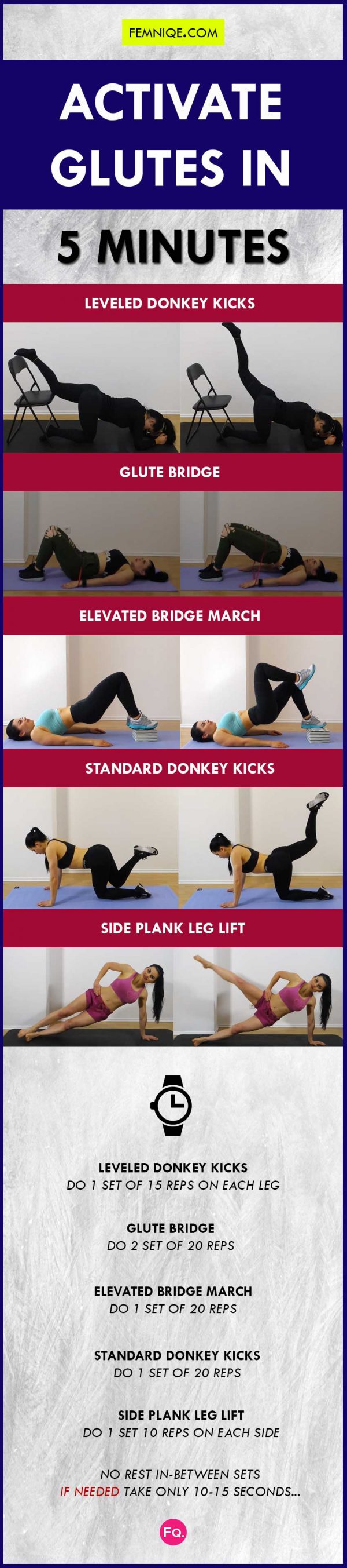 How To Activate Glutes in 5 Minutes (FIRE Them Up) Femniqe
