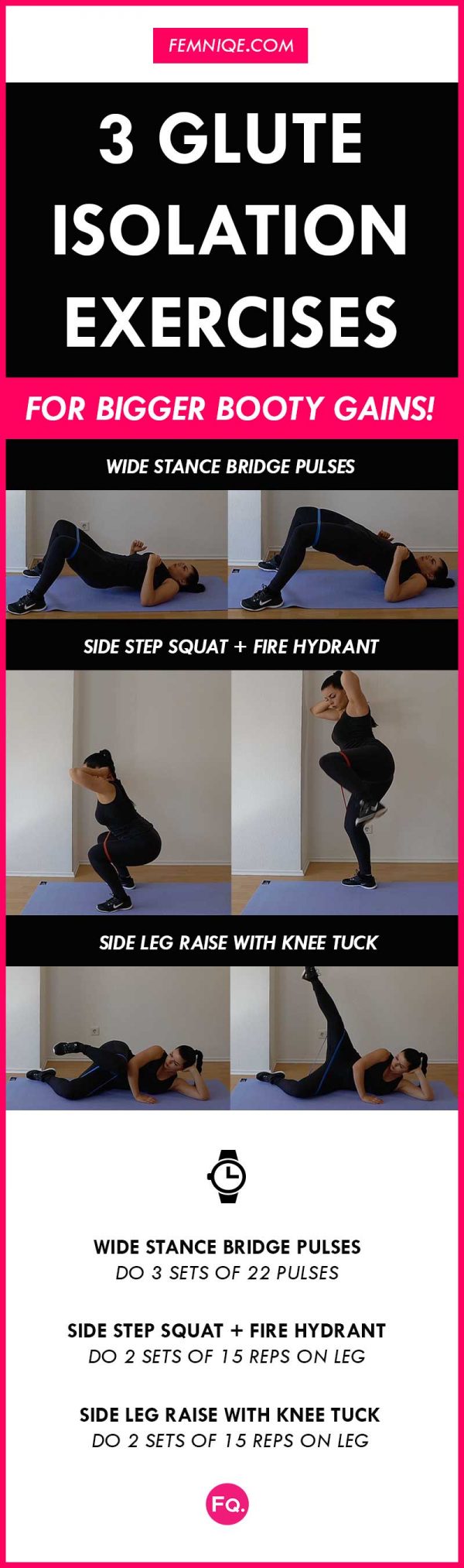 Glute Isolation Exercises 3 ButtBuilding Moves To Do At Home! Femniqe